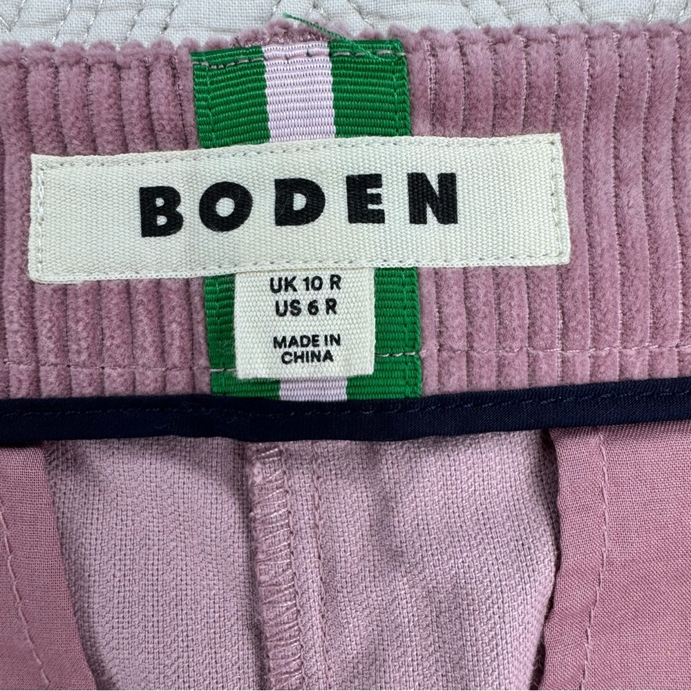 Boden Belgravia wide Leg Corduroy Pants In Blushing Rose Size 6 - Picture 16 of 16